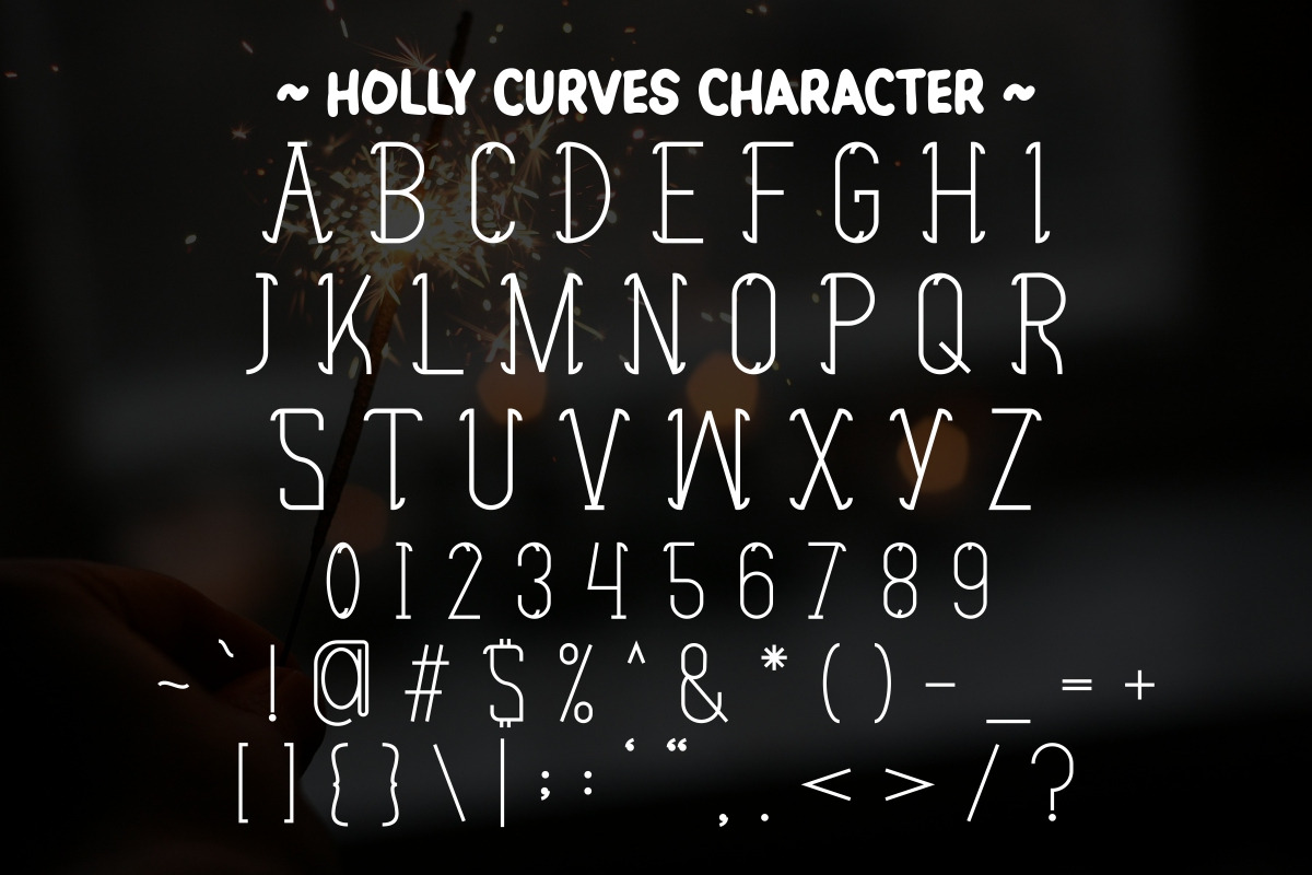 Holly Curves - Christmas Font, a Sans Serif Font by Pian45 Studio (Photo 3 of 4)