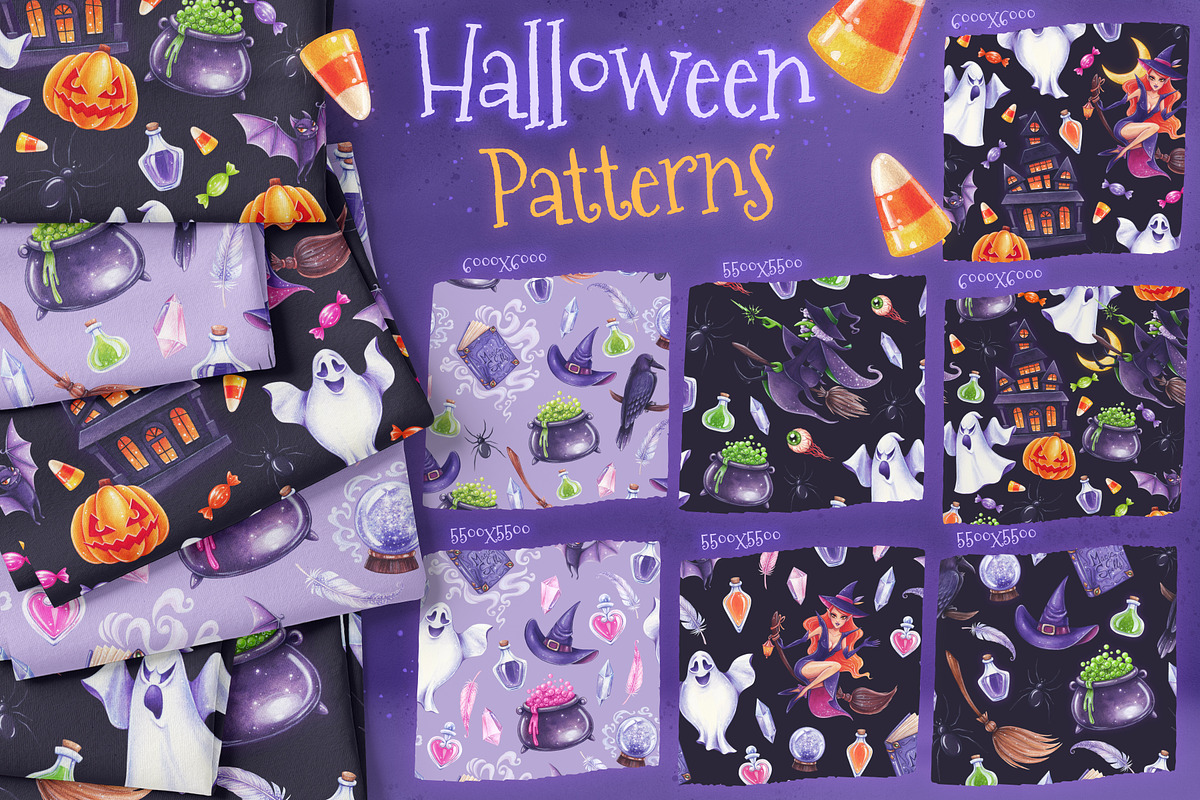 Halloween Illustrations & Patterns, a Seasonal Illustration by Bigio Designs (Photo 2 of 6)