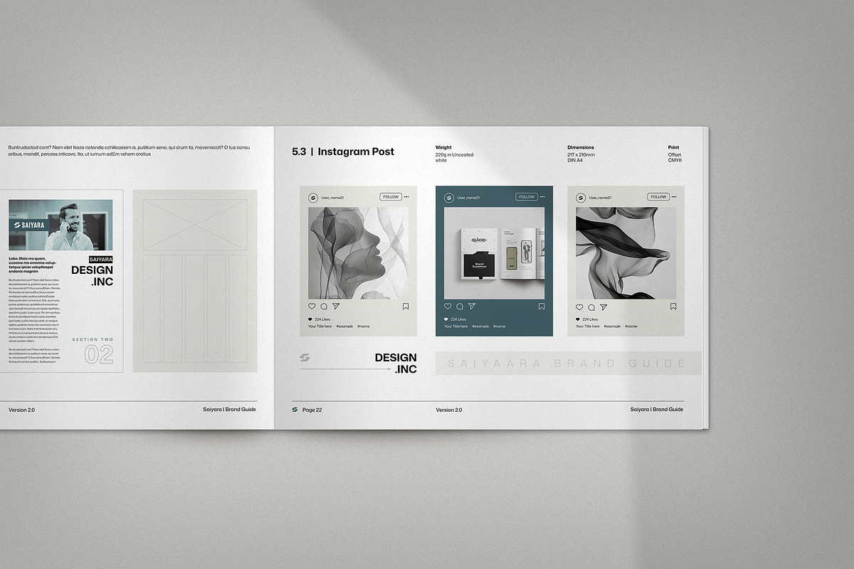 Minimal Brand Guideline Template, a Brochure Template by KreateTribe (Photo 12 of 14)