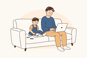 Work Life Blend Illustration, an Object Graphic by Jump Studio (Thumbnail 3 of 12)