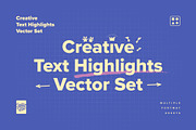 Creative Text Highlights Vector Set, an Object Graphic by Creative Veila (Thumbnail 1 of 8)