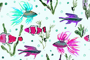Maldives - fish pattern, a Pattern Graphic by Katerina Tova (Thumbnail 7 of 7)