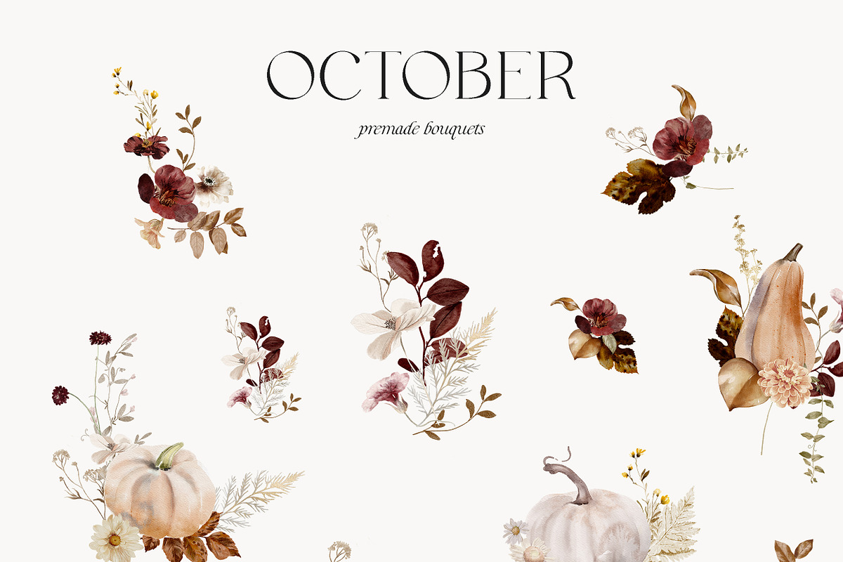 OCTOBER - Watercolor Fall Art, an Illustration by Isabelle Salem (Photo 2 of 11)