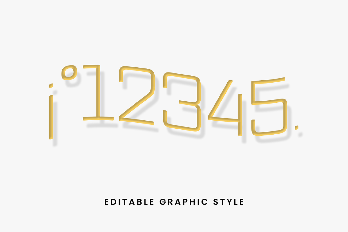 Minimal Gold Outline Text Effect preview 2