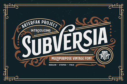 Subversia, a Sans Serif Font by Arterfak Project