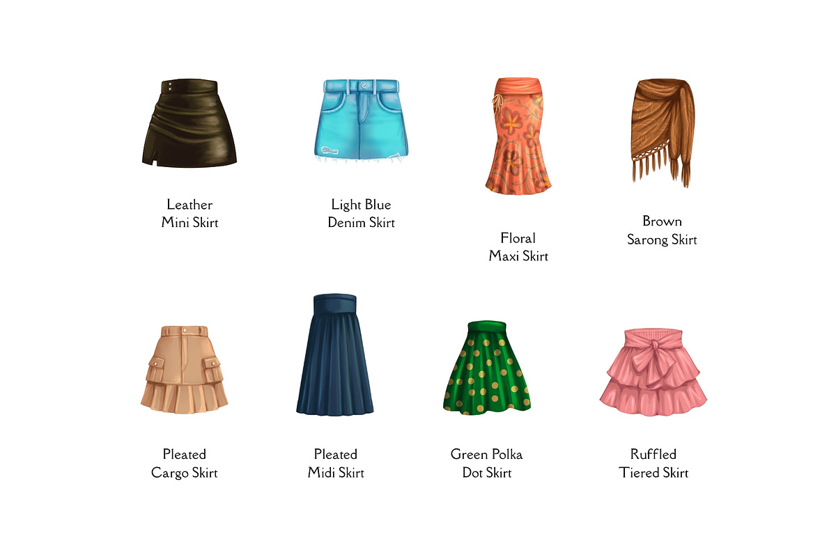 Fashion Skirt Collection, an Object Illustration by Deemak Daksina (Photo 3 of 3)
