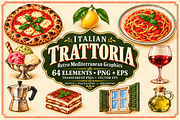 Mediterranean Restaurant Graphics, an Object Graphic by Tzochko (Thumbnail 1 of 7)
