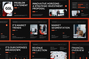 Black Orange Pitch Deck Google Slide, a Presentation Template by graphicook (Thumbnail 1 of 4)
