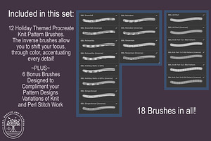 Procreate Holiday Knit Brushset 2