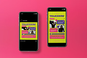 Yellow Y2K Talkshow Flyer Set, a Flyer Template by graphicook (Thumbnail 3 of 3)