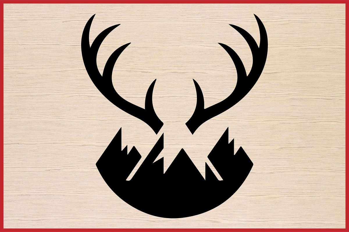 20 Deer Antler Mountain Silhouette, an Animal Illustration by Artivon (Photo 3 of 4)