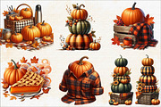 Plaid Pumpkin Clipart Set  Sublimat, an Illustration by SVGArt (Thumbnail 2 of 8)