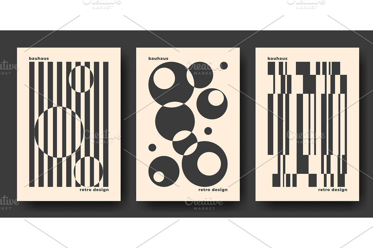 Minimalist Bauhaus black cover, an Illustration by art PVP - market