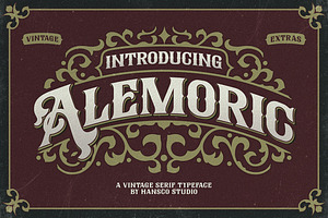 Alemoric - Vintage Decorative Font