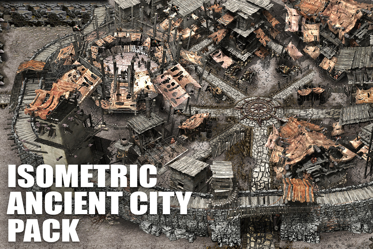 Isometric Ancient City Pack, an Object Graphic by Beatheart Creative Studio (Photo 77 of 77)