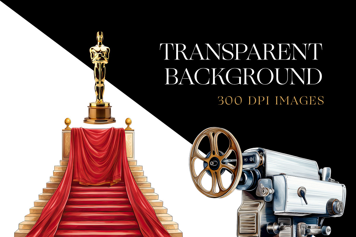Watercolor Cinema Clipart, Theatre, a Technology Illustration by BrushstrokeArtGB (Photo 7 of 9)