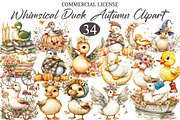 Whimsical Duck Clipart Bundle, a Seasonal Illustration by designcity5 (Thumbnail 1 of 5)