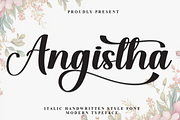 Angistha | Script Font, a Handwritten Font by Scratchones (Thumbnail 1 of 9)