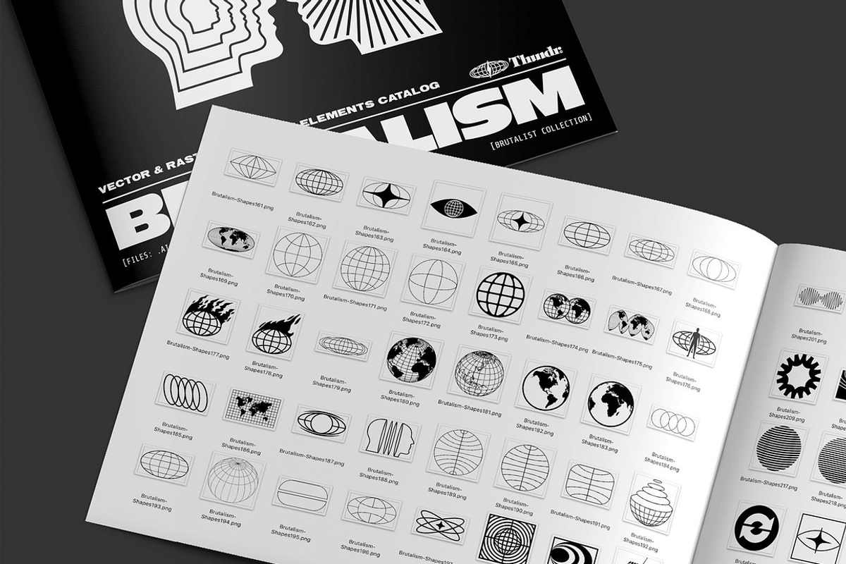 BRUTALISM | 400+ Brutalist Vectors, an Object Graphic by Thundr Co. (Photo 11 of 11)