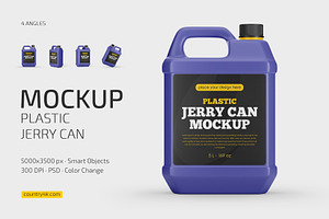 Plastic Jerry Can Mockup Set