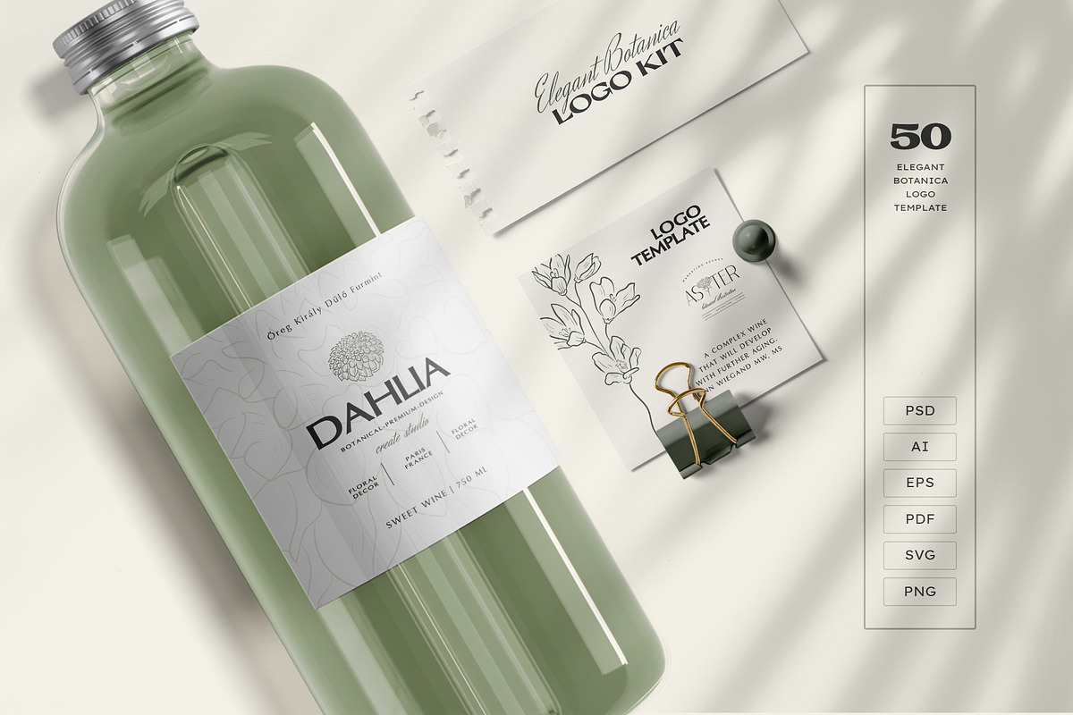 Elegant Botanica | Logo Kit, a Branding & Logo Template by KetteCreate (Photo 14 of 20)