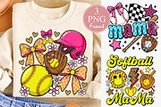 Softball Mama PNG Retro Softball Mom, a Seasonal Illustration by Rose Art (Thumbnail 1 of 3)