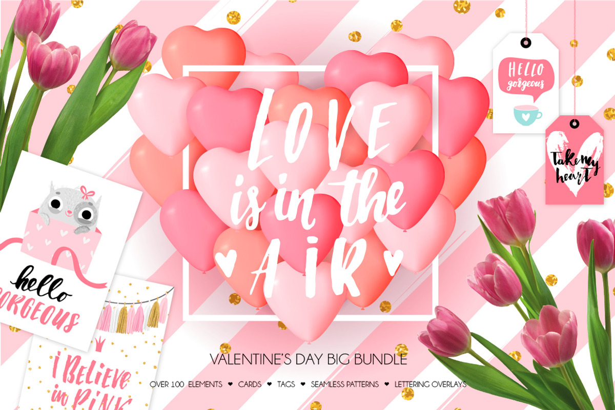 Happy Valentine's day big bundle, an Object Graphic by Artnis (Photo 1 of 6)