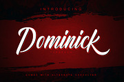 Dominick Script Font, a Script Font by Graphix Line Studio (Thumbnail 1 of 6)