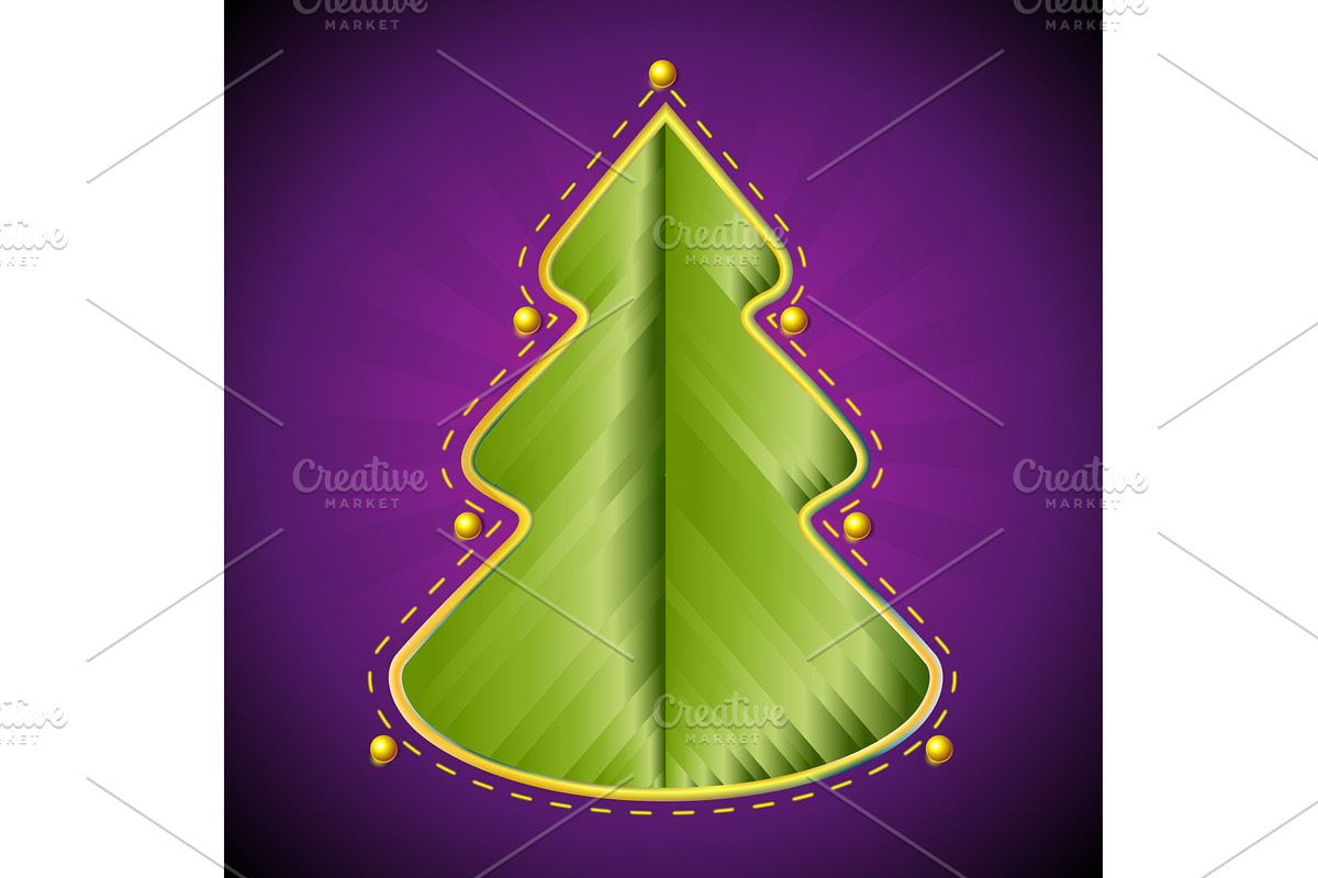 Abstract christmas tree, an Object Illustration by Valenty