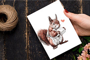 Animals Valentine Day Clipart, an Illustration by Watercolor design (Thumbnail 5 of 9)