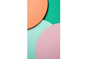 Overlapping Pastel Colored Circular, an Abstract Photo by Lermont51