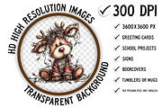 Funny Christmas Reindeer Clipart, an Illustration by Craft Nest (Thumbnail 2 of 10)