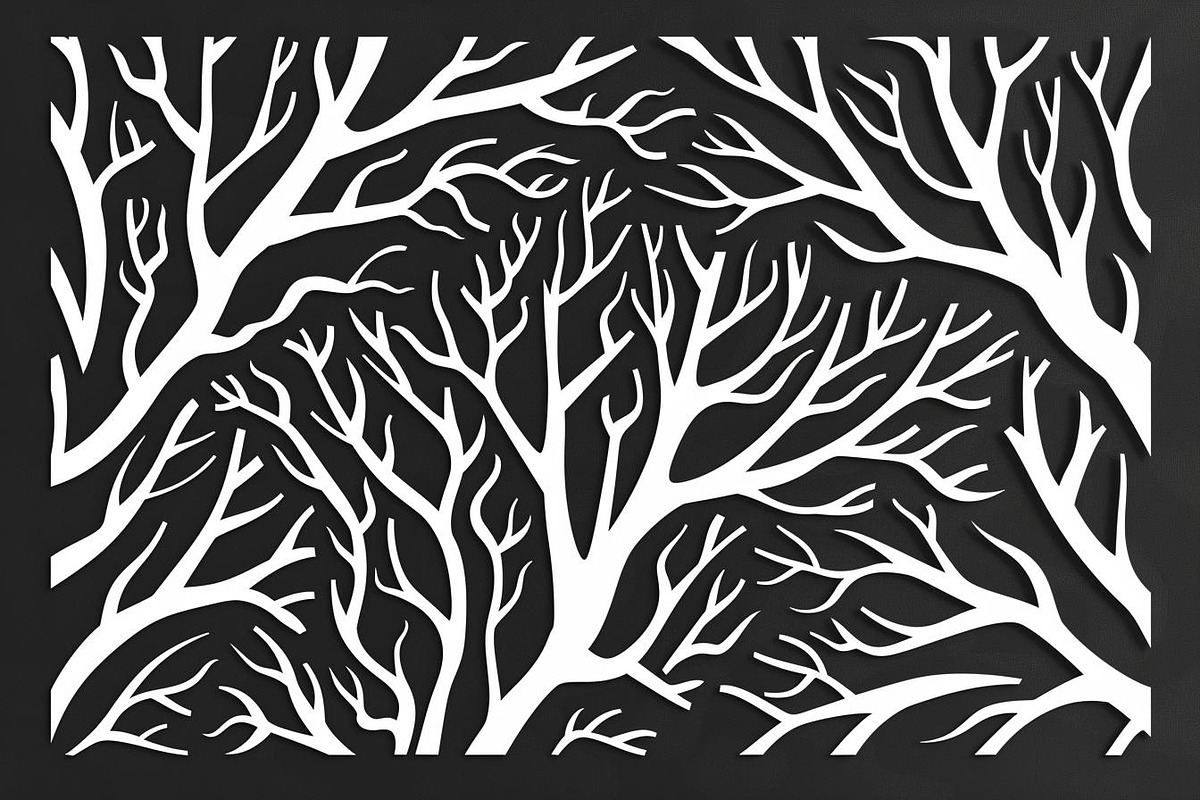 Tree Branch Laser Cut Panel Bundle, a Graphic by BIPLOB EXPERT (Photo 2 of 11)