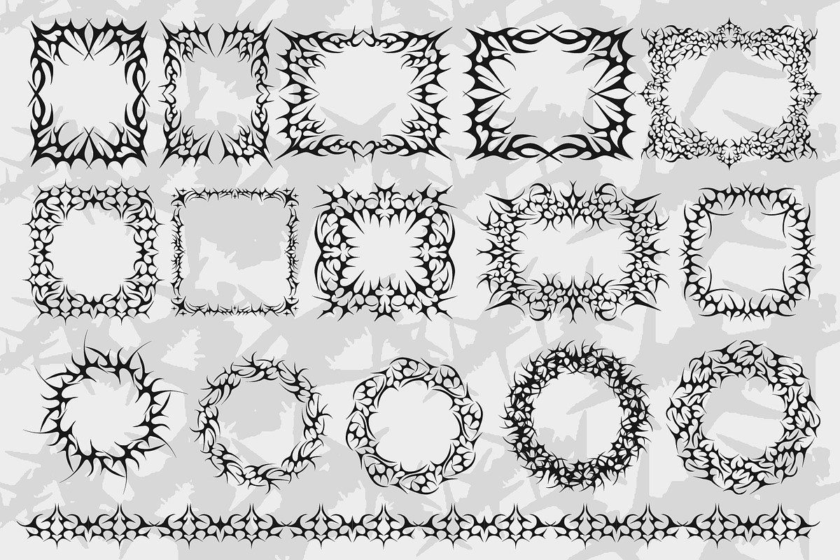 CYBER SIGILISM VECTOR SET, a Pattern Graphic by craftlove (Photo 5 of 11)
