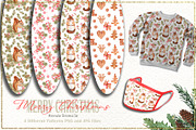 Merry Christmas Watercolor Set, an Illustration by TanataDesign (Thumbnail 6 of 10)