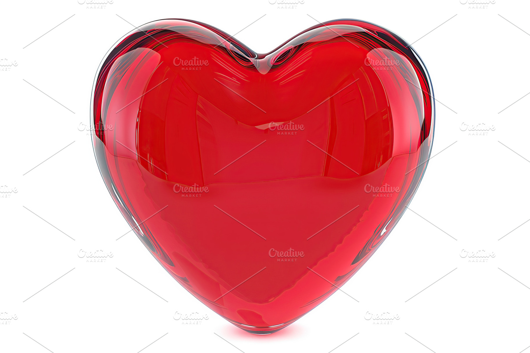Illustration of red heart on white background, an Abstract Photo by AlyaAnd