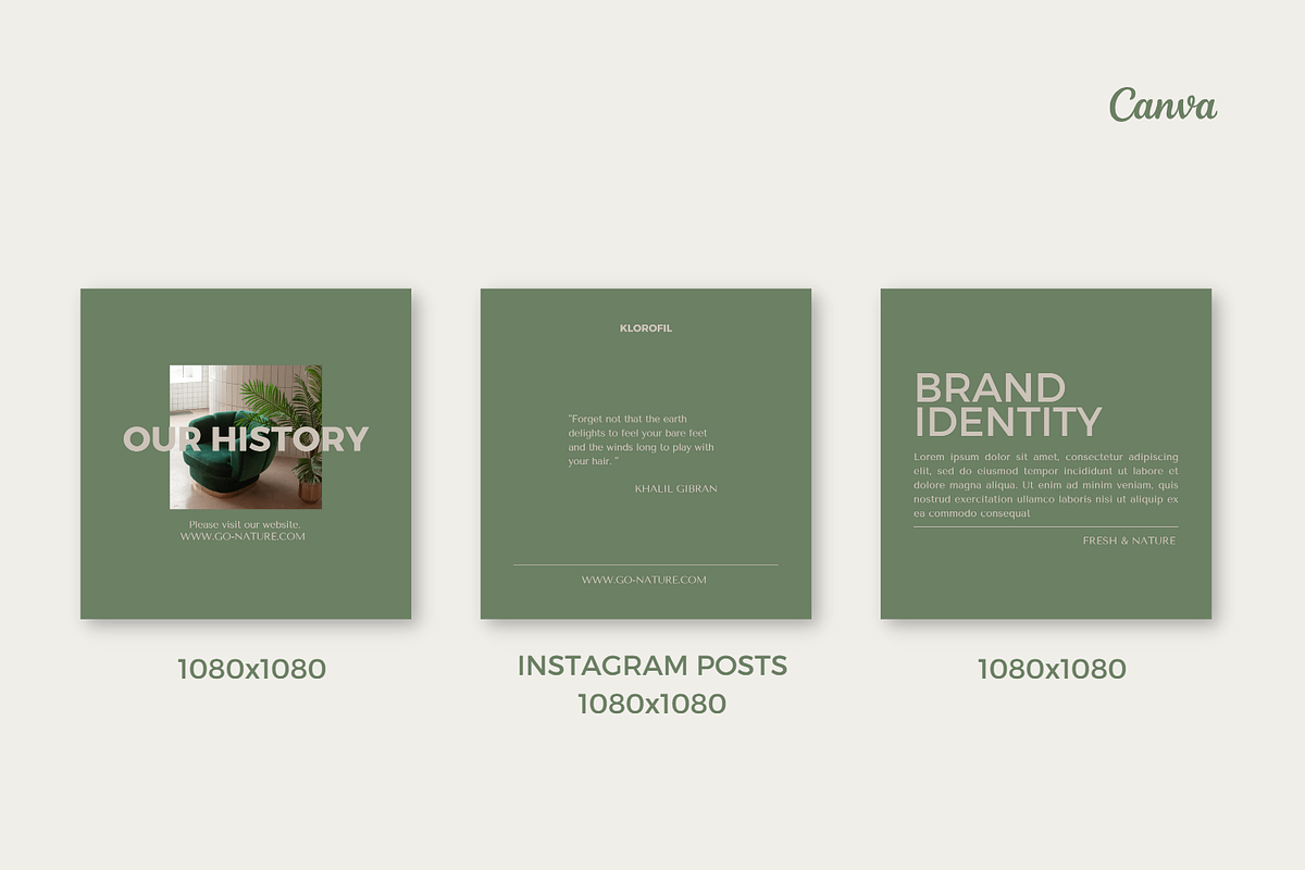 Sage Green Canva Template, a Social Media Template by Moodwave Studio (Photo 3 of 10)