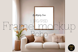 91. Frame mockup in the interior