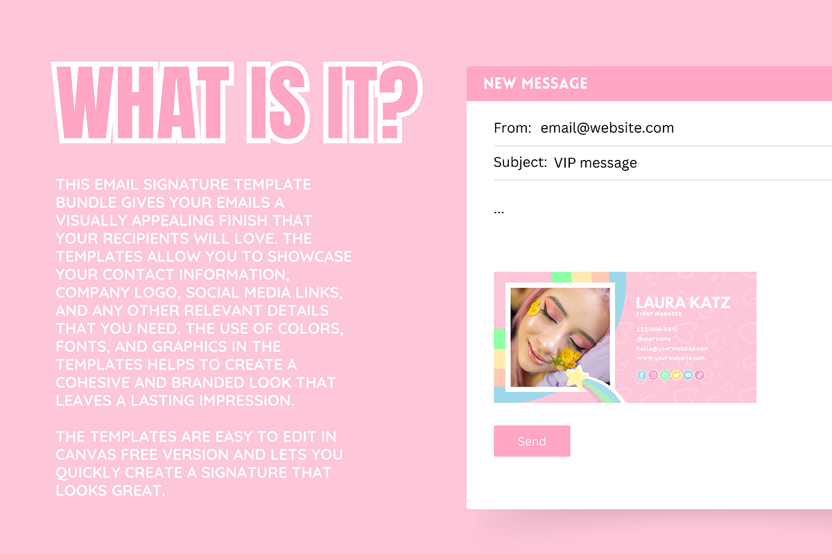 Bright Email Signature Template, an Email Template by SunshineStudioBoutique (Photo 2 of 9)