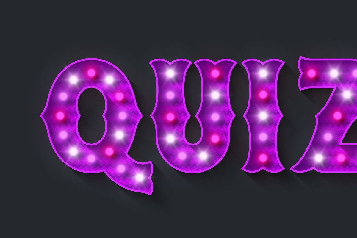 Retro marquee show alphabet design, an Object Graphic by RevelStockart (Photo 9 of 10)