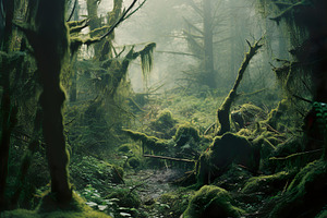 Mossy Overgrown Forest, a Nature Photo by k.tay