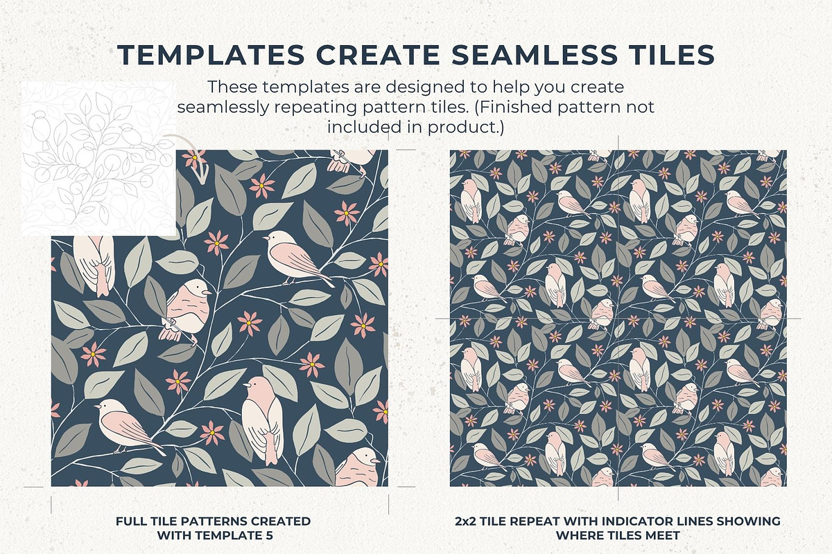 6 Seamless Pattern Templates (Vol 2), a Pattern Graphic by Fern & Quill (Photo 5 of 12)