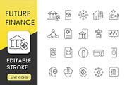 Future Finance Icon Set, an Outline Icon by Grand Design (Thumbnail 1 of 3)