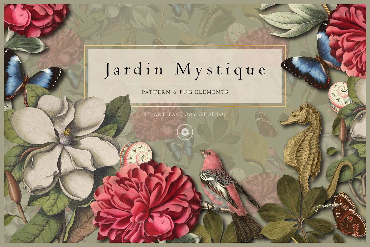 Jardin Mystique PNG Bundle, a Pattern Graphic by Artifactory Studios (Photo 1 of 5)