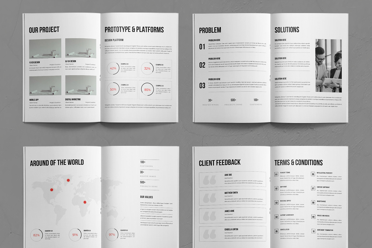 Corporate Brochure Template, a Brochure Template by ContestDesign (Photo 4 of 4)