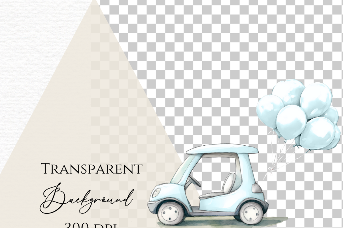 Watercolor golf cart clipart, a Transportation Illustration by Invite to Clipart (Photo 5 of 5)
