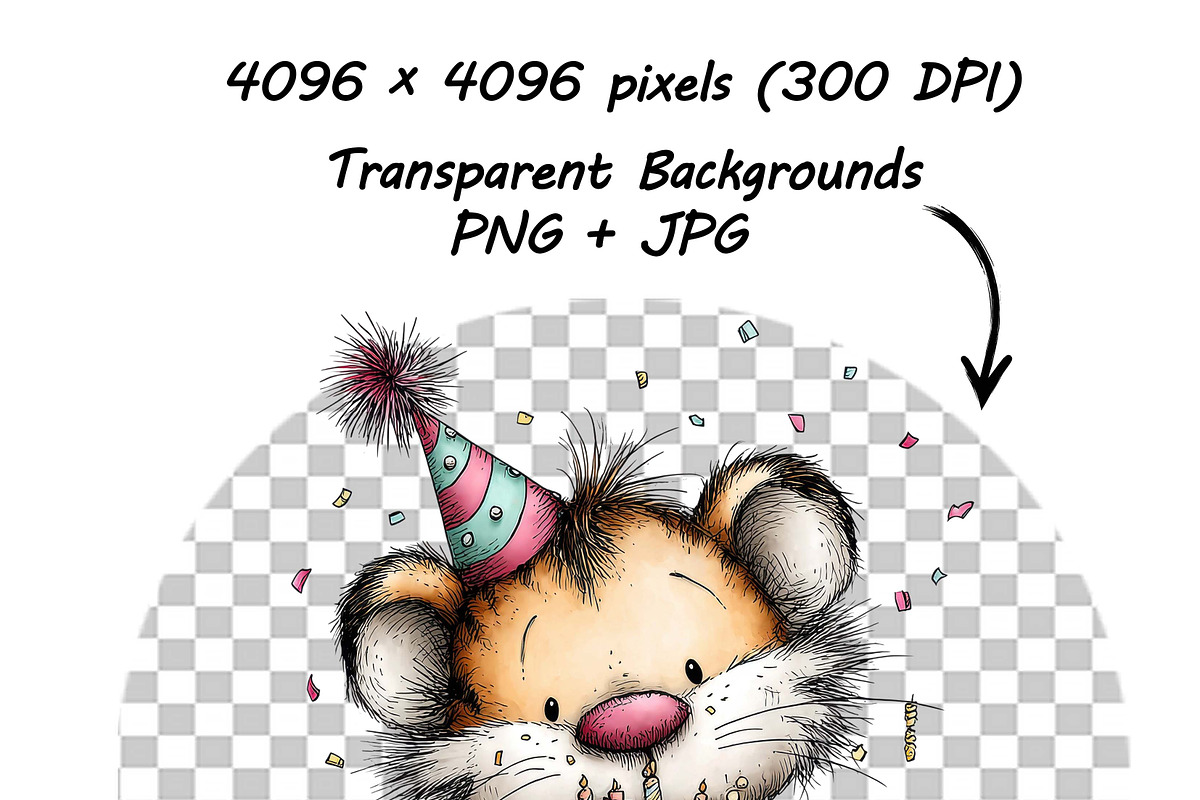 Tiger Birthday Party Safari Cliparts, a Graphic by one-touch (Photo 10 of 17)