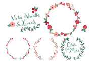 Rose Garden Vector Flower Wreaths, an Illustration by Amanda Ilkov (Thumbnail 3 of 3)