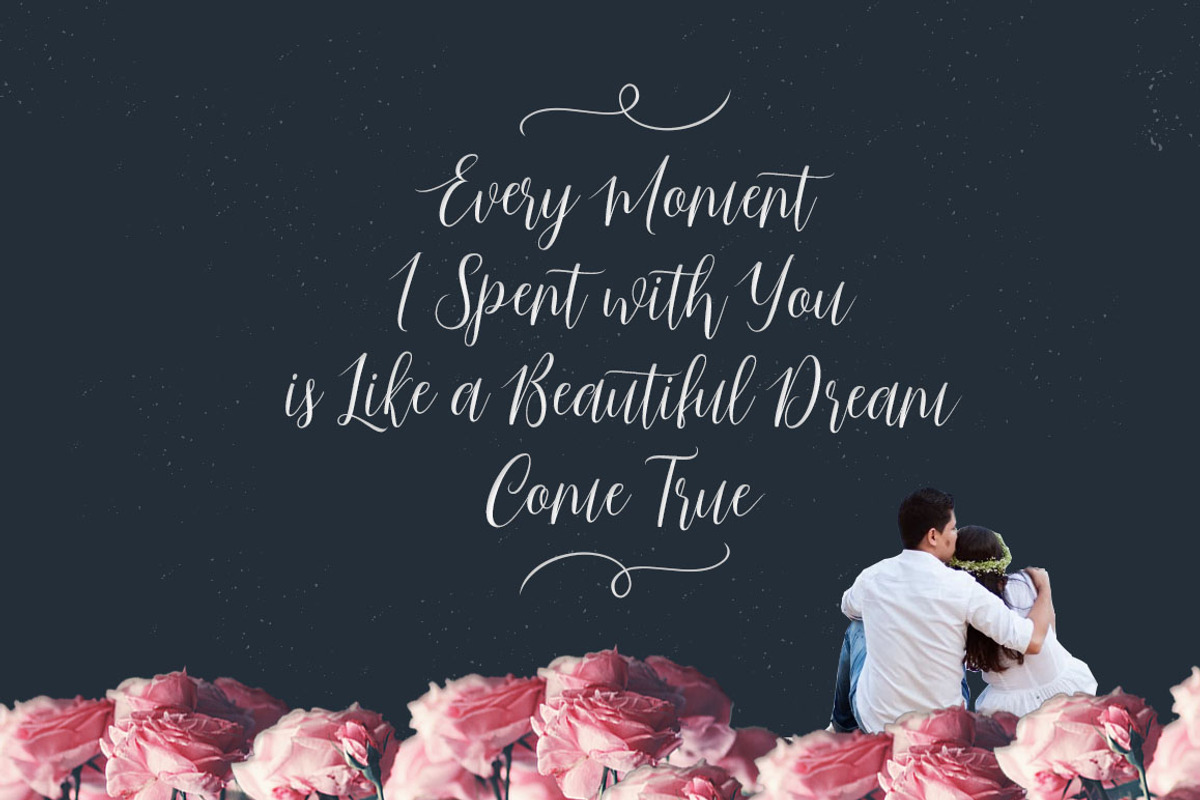 Just Married Script, a Script Font by Gatype (Photo 3 of 8)