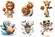 Halloween Mummy Animals Clipart, an Illustration by OK Design (Thumbnail 2 of 5)